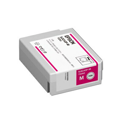 EPSON SJIC43P-M ラベルプリンター用 インクカートリッジ（マゼンタ）【在庫目安:お取り寄せ】| 消耗品 インク インクカートリッジ インクタンク 純正 インクジェット プリンタ 交換 新品 マゼンタ