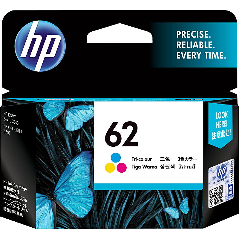 【在庫目安:あり】C2P06AA HP 62 インクカートリッジ カラー