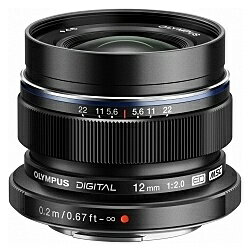 楽天PC＆家電《CaravanYU 楽天市場店》【送料無料】OLYMPUS ED 12mm F2.0BLK マイクロフォーサーズ用 M.ZUIKO DIGITAL ED 12mm F2.0 （ブラック）【在庫目安:お取り寄せ】| カメラ 単焦点レンズ 交換レンズ レンズ 単焦点 交換 マウント ボケ