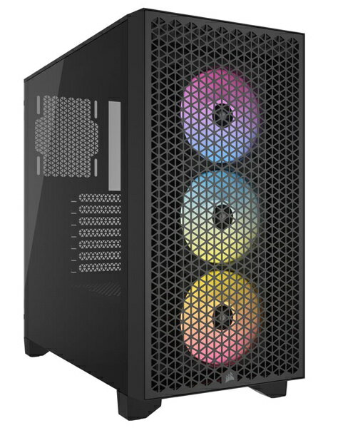 【送料無料】コルセア(メモリ) CC-9011255-WW ミドルタワー型PCケース 3000D RGB Tempered Glass Mid-Tower Black【在庫目安:お取り寄せ】