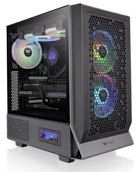 楽天PC＆家電《CaravanYU 楽天市場店》【送料無料】Thermaltake CA-1Y2-00M1WN-00 ミドルタワーPCケース Ceres 300 TG ARGB Black【在庫目安:お取り寄せ】