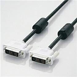 DVIシングルリンクケーブル 2.0m/DVI-D19pinオス-DVI-D19pinオス(ブラック) ■DVI-D出力端子を装備したパソコンと、DVI-D入力端子を装備したデジタル対応のディスプレイを接続するケーブルです。 ■WUXGA(解像度:1920dpi×1200dpi)までの映像信号が伝送可能です。 ■外部ノイズの干渉を受けにくい2重シールドケーブルを使用しています。 ■サビなどに強く信号劣化を抑える金メッキピンを採用しています。 ■高周波ノイズを吸収する効果があるフェライトコアを両端に採用しています。 ■対応機種:DVI-D出力端子を持つパソコンおよびDVI-D入力端子を持つデジタル対応ディスプレイ ■コネクタ形状:DVI-D(18+1ピン・オス)インチネジ(4-40) - DVI-D(18+1ピン・オス)インチネジ(4-40) ■対応解像度:WUXGA(1920dpi×1200dpi)(最大) ■シールド方法:2重シールド ■ケーブルタイプ:ノーマルタイプ ■外部シース(被膜)材質:PVC ■ケーブル長:約2m ■ケーブル太さ:約6.0mm ■カラー:ブラック 詳細スペック 長さ2m 色ブラック 端子DVI-D(18+1ピン・オス)インチネジ(4-40)-DVI-D(18+1ピン・オス)インチネジ(4-40) 用途DVI-D出力端子を装備したパソコンと、DVI-D入力端子を装備したデジタル対応のディスプレイを接続するケーブル