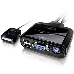 【送料無料】コレガ CG-PC2KVMNC PC2台用自動切替器 キーボードPS/ 2・USBコンボ VGA対応 ケーブルタイプ【在庫目安:お取り寄せ】