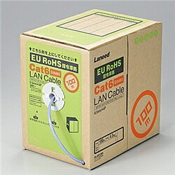 【送料無料】ELECOM LD-CT6/BU100/RS EU RoHS指令準拠 CAT6対応 LANケーブル 100m/ リール巻(ブルー)【..