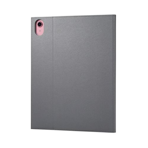 【送料無料】ELECOM TB-A23RWVJMGY iPad 第10世代用フラップケース/ ソフトレザー/ ＆me/ Apple Pencil収納/ フリーアングル/ チャコールグレー【在庫目安:お取り寄せ】