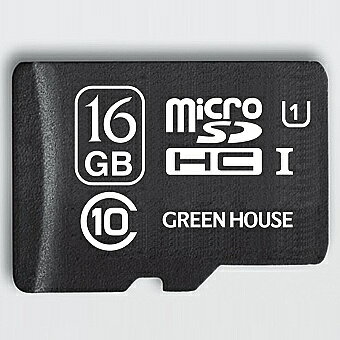 GREEN HOUSE GH-SDM-AEUA16G データ復旧サービス付 microSDHCカード UHS-I クラス10 16GB【在庫目安:お取り寄せ】
