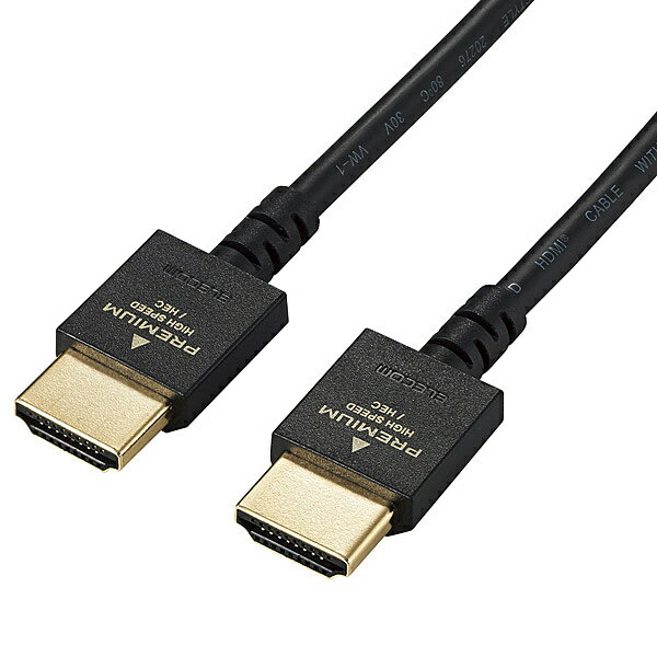 ELECOM DH-HDP14ES10BK HDMIケーブル/ Premium/ スリム/ 1.0m/ ブラック【在庫目安:僅少】