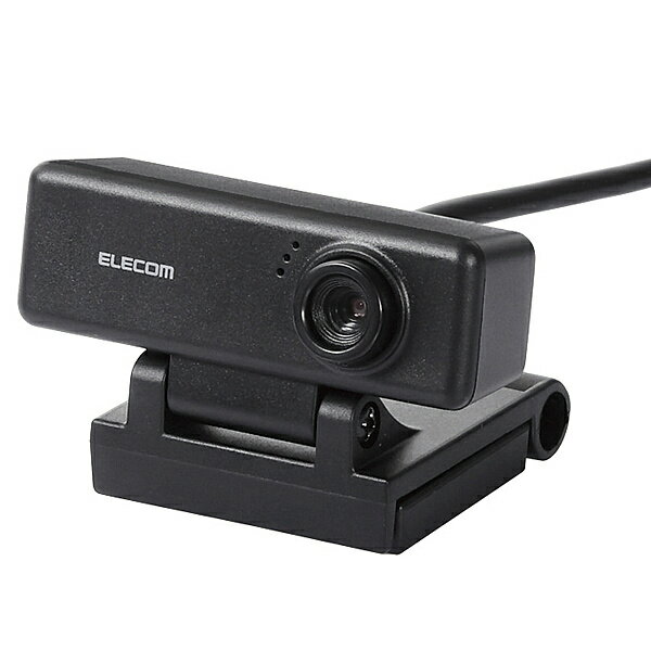 ELECOM UCAM-C310FBBK PC Webカメラ/ 100万画素/ マイク内蔵/ 高精細ガラスレンズ/ ブラック【在庫目安:お取り寄せ】