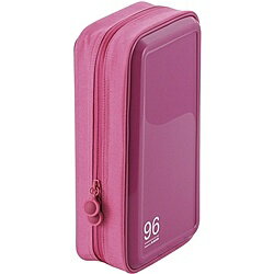 ELECOM CCD-H96PN CD/ DVDケース/ セミハード/ ファスナー付/ 96枚入/ ピンク【在庫目安:お取り寄せ】