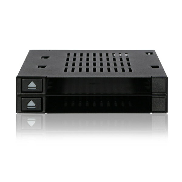 【送料無料】ICY DOCK MB522SP-B ICYDOCK　2x2.5インチHDD /SSD搭載用リムーバブルケース　3.5インチサイズ　トレイレスモデル【在庫目安:お取り寄せ】