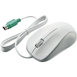 ELECOM M-K6P2RWH/RS 法人向けマウス/ PS2光学式有線マウス/ 3ボタン/ Mサイズ/ EU RoHS指令準拠/ ホワイト【在庫目安:お取り寄せ】