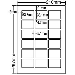 【送料無料】東洋印刷 LDW18PCF シートカットラベル A4版 18面付(1ケース500シート)【在庫目安:お取り寄せ】| ラベル シール シート シール印刷 プリンタ 自作