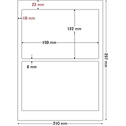 【送料無料】東洋印刷 LDW2IF シートカットラベル A4版 2面付(1ケース500シート)【在庫目安:お取り寄せ】| ラベル シール シート シール印刷 プリンタ 自作