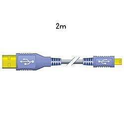 JVCケンウッド VX-U220 USBケーブル 2m Aタイプオス-ミニBタイプオス【在庫目安:お取り寄せ】| パソコン周辺機器 USB ケーブル 充電 タブレット スマートフォン