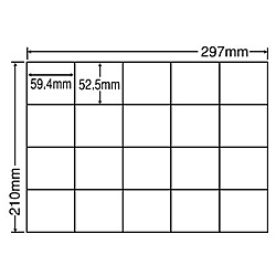 【送料無料】東洋印刷 C20MF シートカットラベル A4版 20面付(1ケース500シート)【在庫目安:お取り寄せ】| ラベル シール シート シール印刷 プリンタ 自作
