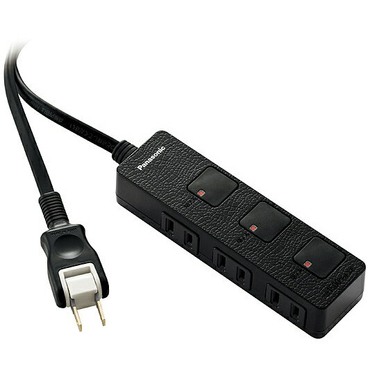 Panasonic WHF2323BLBP ザ・タップF プレミアム（3コ口）（スナップキャップ・2mコード付）（タイプZ）（ブラックレザー）【在庫目安:お取り寄せ】(2)