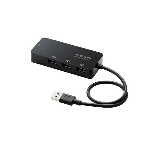 ̵ELECOM EDC-GUA3H2-B ͭLANץ/ Gigaб/ USB3.0/ Type-A/ USBϥ/ ֥åں߸ܰ:󤻡