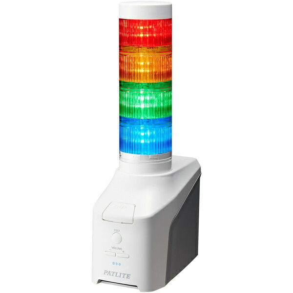 【送料無料】パトライト NHV6-4-RYGB 音声対応ネットワーク制御信号灯 直径60mm/ 4段/ 赤黄緑青/ ACアダプタ付属【在庫目安:お取り寄せ】| パソコン周辺機器