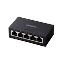 【送料無料】ELECOM EHC-G05MA-B Giga対応スイッチングハブ/ 5ポート/ 金属筺体/ 電源外付けモデル/ ブラック【在庫目安:お取り寄せ】