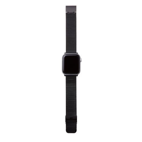 ELECOM AW-41BDSSMBK Apple Watch 41/ 40/ 38mm用バンド/ ステンレス/ ミラネーゼ/ ブラック【在庫目安:お取り寄せ】
