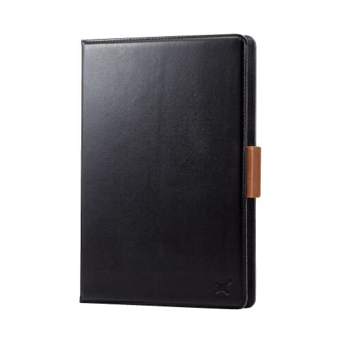 【送料無料】ELECOM TB-10HPGFLBK タブレット汎用手帳型ケース/ ソフトレザー/ フリーアングル/ ハンドベルト/ ペンホルダー/ 8.5～11.5inch/ ブラック【在庫目安:お取り寄せ】