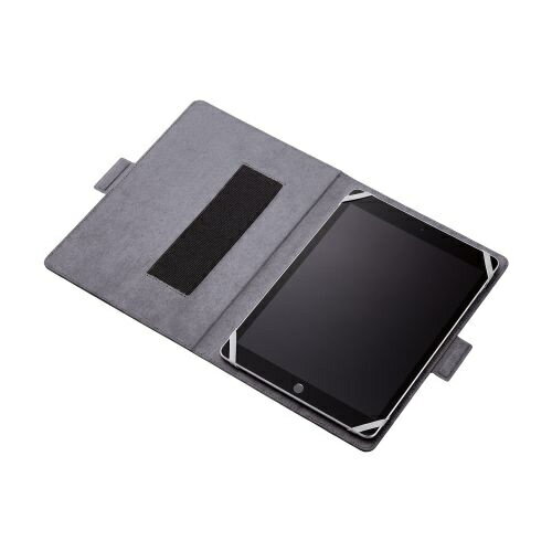 【送料無料】ELECOM TB-10HPGFLBK タブレット汎用手帳型ケース/ ソフトレザー/ フリーアングル/ ハンドベルト/ ペンホルダー/ 8.5～11.5inch/ ブラック【在庫目安:お取り寄せ】