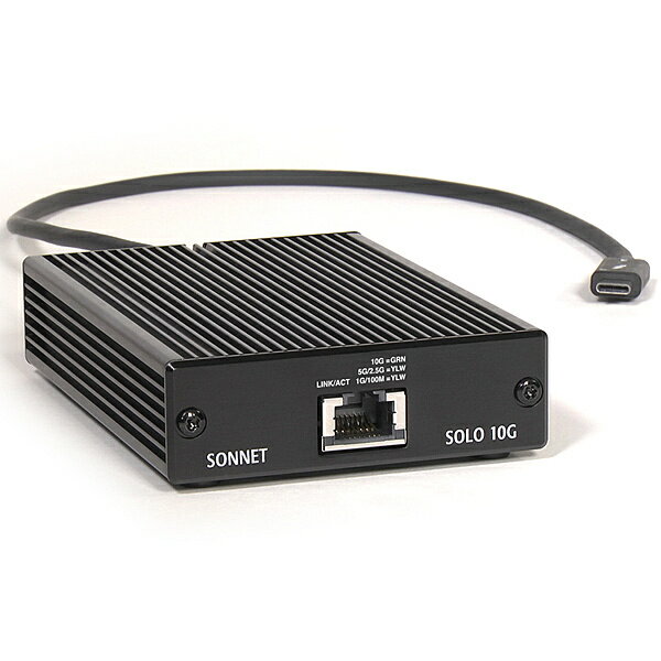 【送料無料】Sonnet Technologies SOLO10G-TB3 Solo 10G - Thunderbolt3接続 10GbE変換アダプター【在庫目安:お取り寄せ】 パソコン周辺機器 LANカード LANボード LAN アダプター アダプタ PC パソコン LAN拡張