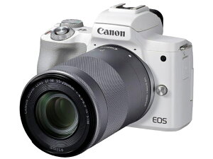 【送料無料】Canon 4726C003 ミラーレスカメラ EOS Kiss M2・ダブルズームキット （ホワイト）【在庫目安:僅少】| カメラ ミラーレスデジタル一眼レフカメラ 一眼レフ カメラ デジタル一眼カメラ