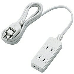 【在庫目安:あり】ELECOM T-S02-2320WH 電源タップ/ スイングプラグ/ 3個口/ 2m/ ホワイト| 電源タップ サーバー用電源タップ サーバー 電源コード タップ 電源 コンセント コードのサムネイル