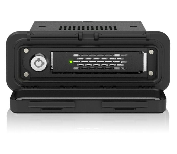 【送料無料】ICY DOCK MB601V4KW-B 1 x 2.5インチ U.2/ U.3 NVMe SSD搭載用リムーバブルケース 防水フロントカバー付 3.5インチサイズ【在庫目安:お取り寄せ】