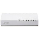 【在庫目安:あり】バッファロー LSW4-TX-8EP/WHD 10/ 100Mbps対応 スイッチングHub プラスチック筐体/ 電源外付けモデル 8ポート ホワイト