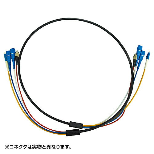 【送料無料】サンワサプライ HKB-LCLCWPRB1-10 防水ロバスト光ファイバケーブル（10m・ブラック）【在庫目安:お取り寄せ】| パソコン周辺機器