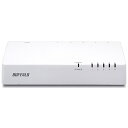 バッファロー LSW4-TX-5NP/WHD 10/ 100Mbps対応 スイッチングHub プラスチック筐体/ 電源内蔵モデル 5ポート ホワイト【在庫目安:僅少】