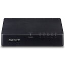 【在庫目安:あり】バッファロー LSW4-TX-5EPL/BKD 10/ 100Mbps対応 スイッチングHub プラスチック筐体/ 電源外付けモデル(マグネットなし) 5ポート ブラック