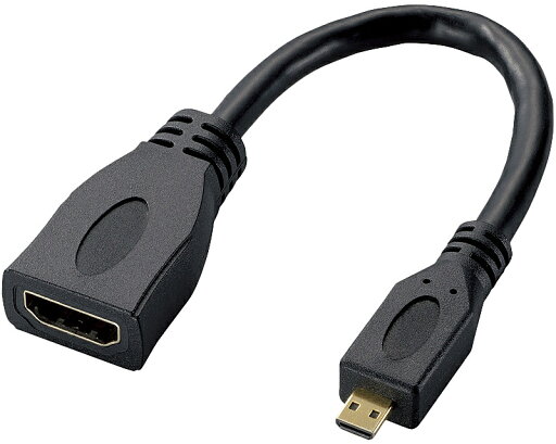 ELECOM AD-HDAD2BK HDMI変換ケーブル/ Aメス-Dオス/ ブラック【在庫目安:お取り寄せ】 ELECOM AD-HDAD2BK HDMI変換ケーブル/ Aメス-Dオス/ ブラック【在庫目安:お取り寄せ】