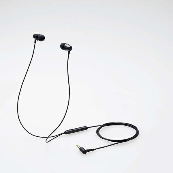 ELECOM HS-KD05TBK 子ども用イヤホン/ インナーイヤー型/ 高耐久/ ミュートスイッチ付/ 両耳/ 4極φ3.5mm/ ブラック【在庫目安:お取り寄せ】| パソコン周辺機器 ヘッドセット ゲーミング ゲーム パソコン マイク PC 通話