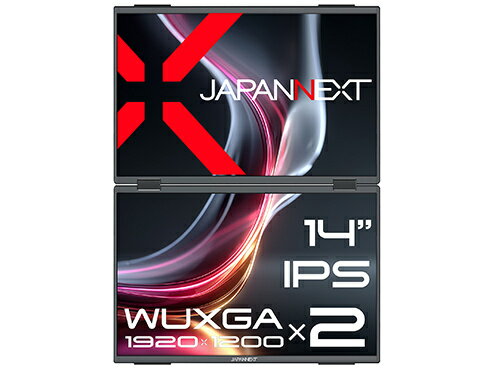 【送料無料】JAPANNEXT JN-DMD-IPS14WX 液晶ディスプレイ 14型/ 1920×1200/ miniHDMI×2、USB-C×3/ ブラック/ スピーカー有/ 2年保証【在庫目安:僅少】