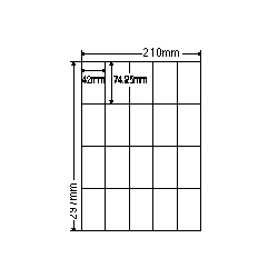 レーザプリンタ用ラベル(20面)普通紙タイプ 詳細スペック タイプ専用紙 サイズ(規格)A4 入数500枚/箱 GPN(グリーン購入ネットワーク)登録