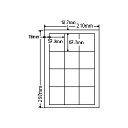 【送料無料】ナナクリエイト CL9 レーザプリンタ用ラベル(12面)普通紙タイプ【在庫目安:お取り寄せ】| ラベル シール シート シール印刷 プリンタ 自作