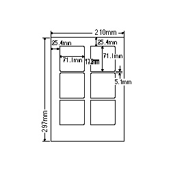 レーザプリンタ用ラベル(6面)普通紙タイプ詳細スペックタイプ専用紙サイズ(規格)A4入数500枚/箱GPN(グリーン購入ネットワーク)登録