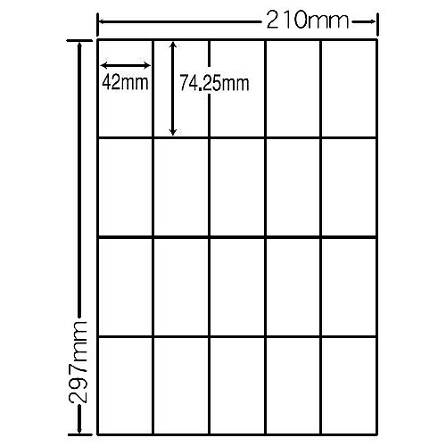 【送料無料】ナナクリエイト RCL22 マルチタイプラベル エコロジー再生紙ラベル A4（20面） 500シート【在庫目安:お取り寄せ】| ラベル シール シート シール印刷 プリンタ 自作