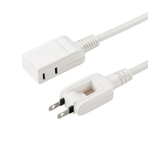 サンワサプライ TAP-M602W マイクロ電源タップ（収納式スイングプラグ・2個口・0.2m・ホワイト）【在庫..