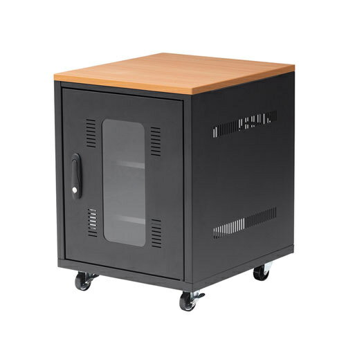 【送料無料】サンワサプライ CP-SBOX4560 扉付き機器収納ボックス（W450・H600・木目天板）【在庫目安:お取り寄せ】