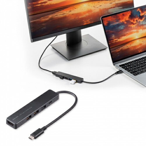 【在庫目安:あり】サンワサプライ USB-5TCH15BK HDMIポート付 USB Type-Cハブ| パソコン周辺機器 ポートリプリケーター ポートリプリケータ PC パソコン - Image 3