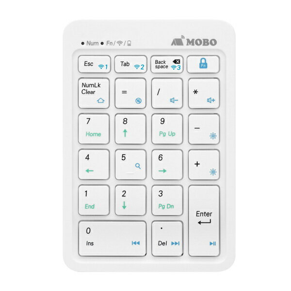 【送料無料】MOBO AM-NPBW22-WH Tenkey Pad 2 Duo ホワイト 無線【在庫目安:お取り寄せ】