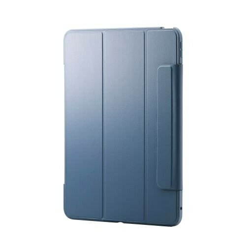 【送料無料】ELECOM TB-A25PLWVFCBG 13インチiPad Pro(M4)/ フラップケース/ 薄型軽量/ 背面クリア/ フレームカラー/ ブルーグレー【在庫目安:お取り寄せ】