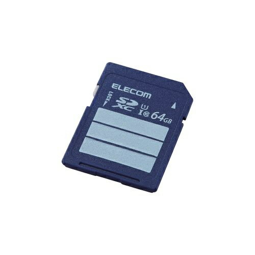 ELECOM MF-FS064GU11C SDXCカード/ 保存内容が書ける/ ケース付/ UHS-I 80MB/ s 64GB【在庫目安:お取り寄せ】