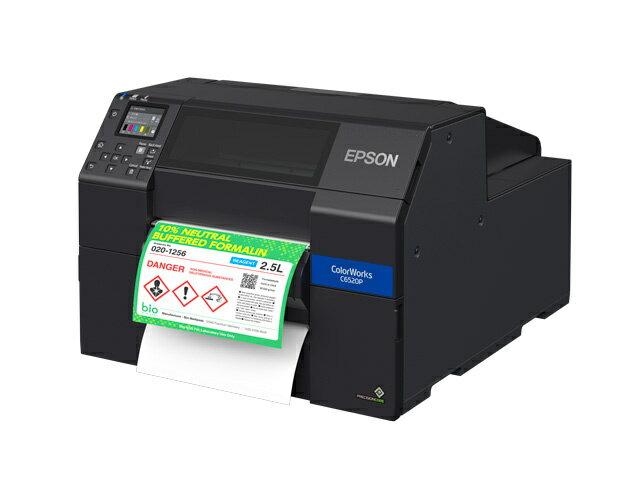 【送料無料】EPSON CW-C6520PM カラーラベルプリンター/ 用紙幅8インチ/ マット顔料インク搭載/ ピーラーモデル【在庫目安:お取り寄せ】