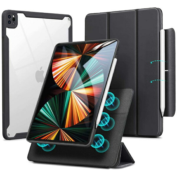 【送料無料】エムディーエス MDS-HCIPP129G5FLTYBK iPad Pro 12.9（第5世代）対応 フラップケース（縦横アングル） ブラック【在庫目安:お取り寄せ】