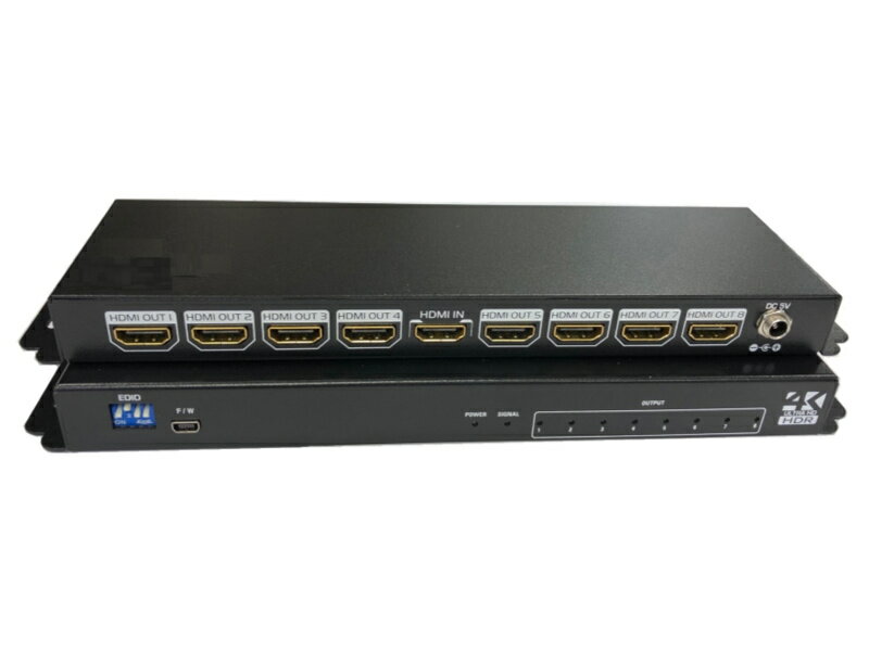 【送料無料】エイム電子 AVS2-18G108 4K/ 60p（18Gbps）対応 HDMIスプリッター 1入力/ 8出力【在庫目安:お取り寄せ】
